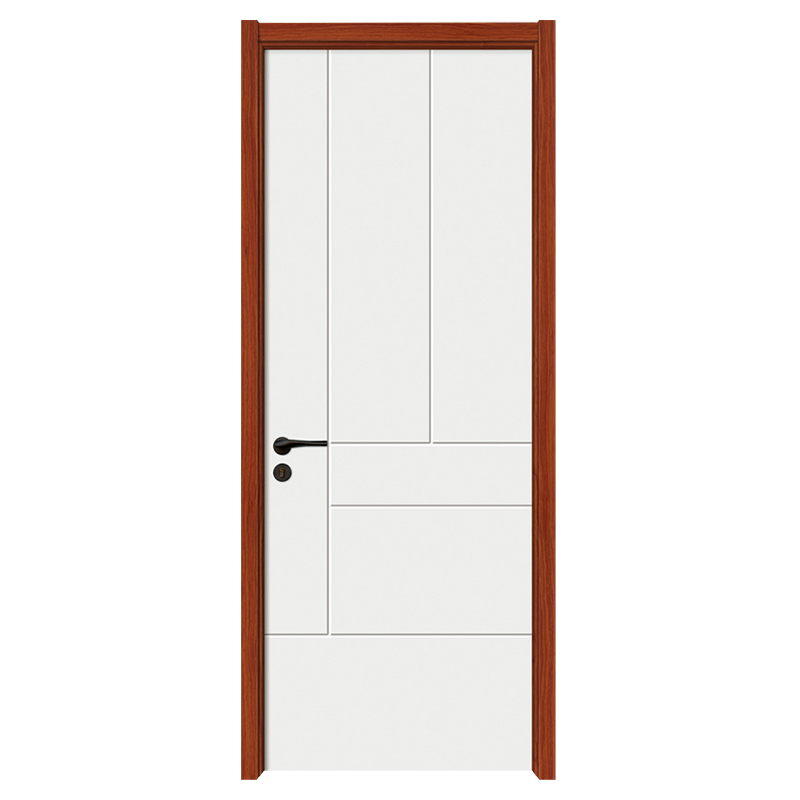 GA20-22 Simple decorated wooden PVC interior  door with frame for bedroom apartment