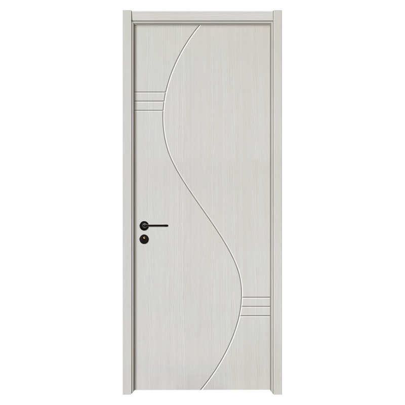 GA20-27 Carved white manchurian ash wooden door laminated flush door