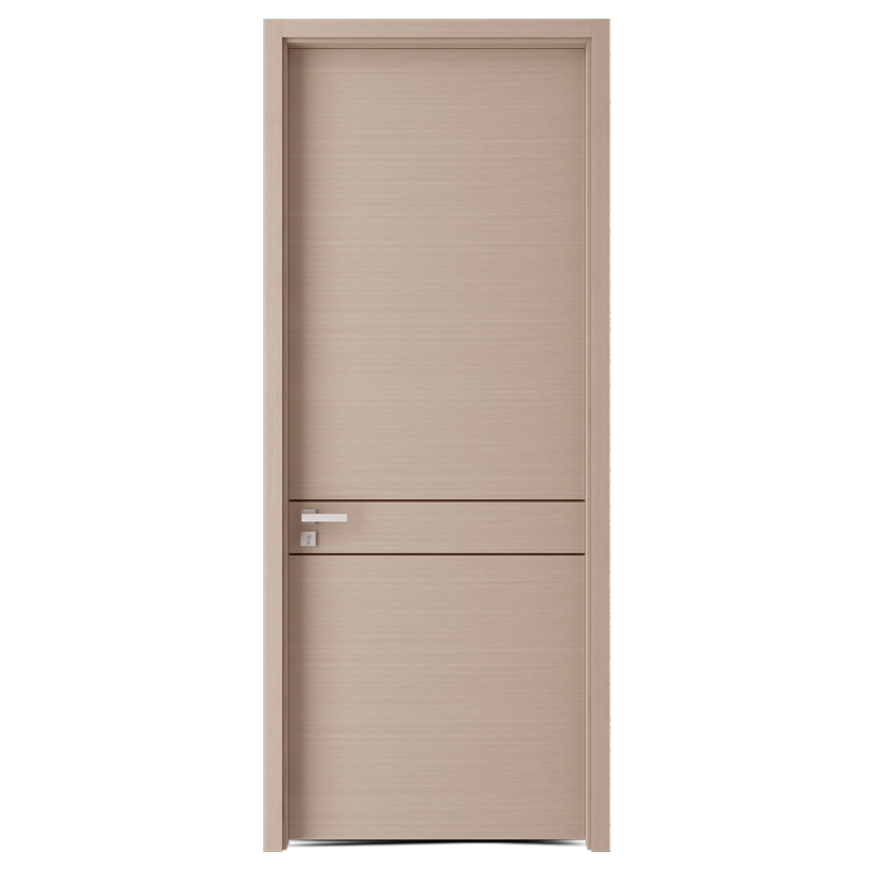 GA20-19 PVC MDF interior bedroom wood door with aluminum decoration line