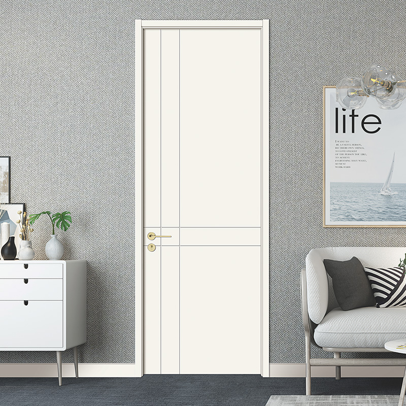 GW-109 Pure white PVC flush inner panel door