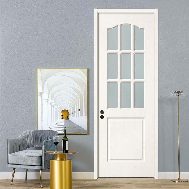 GW-110B White ash bathroom interior wood door