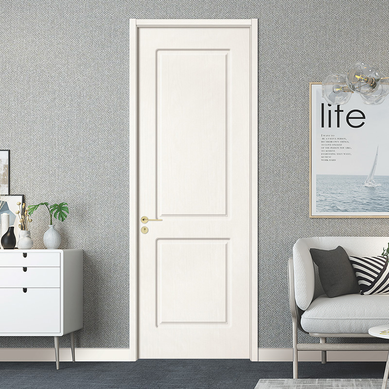 GW-121 White ash two panel design wooden door