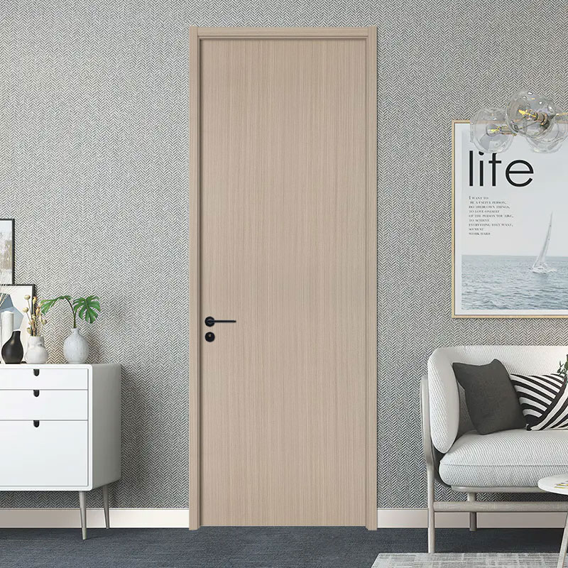 GW-100 Silver pear color PVC MDF flush interior door