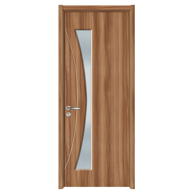 GA20-111B Teak wood frosted glass wooden door for office 