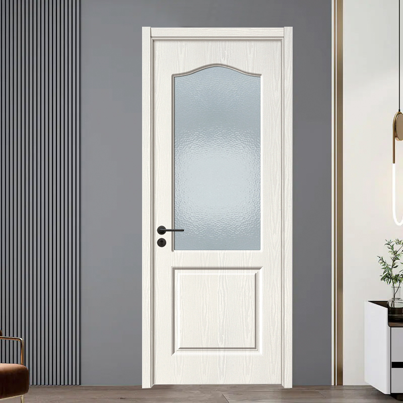 GA20-62B White manchurian ash plywood glass wooden door