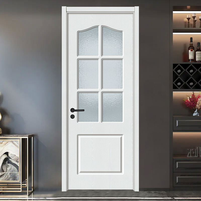 GA20-83 White European style frosted glass interior wooden door