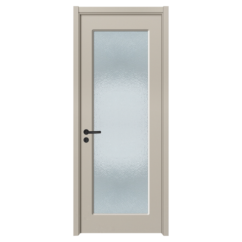GA20-96B Panel plywood door frosted glass wooden door for bathroom