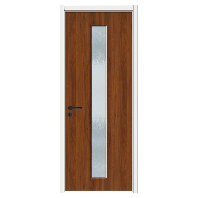 GA20-99B Walnut office door interior frosted glass door PVC wooden door